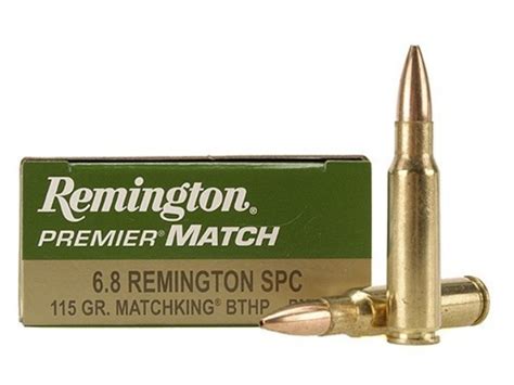 Remington is offering four 6.8mm SPC factory loads, all with 115 grain bullets. These include two target loads, a Core-Lokt Ultra hunting load, and a Metal Case military-type load. No varmint load is included. The four factory loads all have a muzzle velocity (MV) of 2800 fps and a muzzle energy (ME) of 2002 ft. lbs. from a 24" test barrel. At 100 yards the metal …